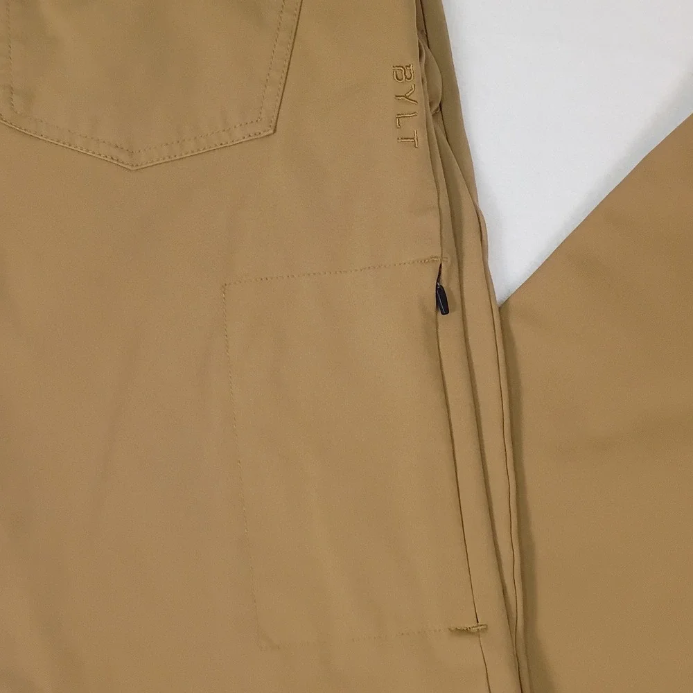 BYLT Premium Basics Everyday Pant Mens 34x29 Khaki Tan Stretch MBP0185_222_34